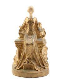 A Continental Gilt Bronze and Ivory Figure, Height 12 3/8 inches.