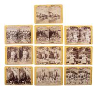 [NATIVE AMERICANS]. HILLERS, John Karl. (1843-1925), photographer. A group of 22 Powell Expedition stereoviews of Native American subjects and landscape views, including: