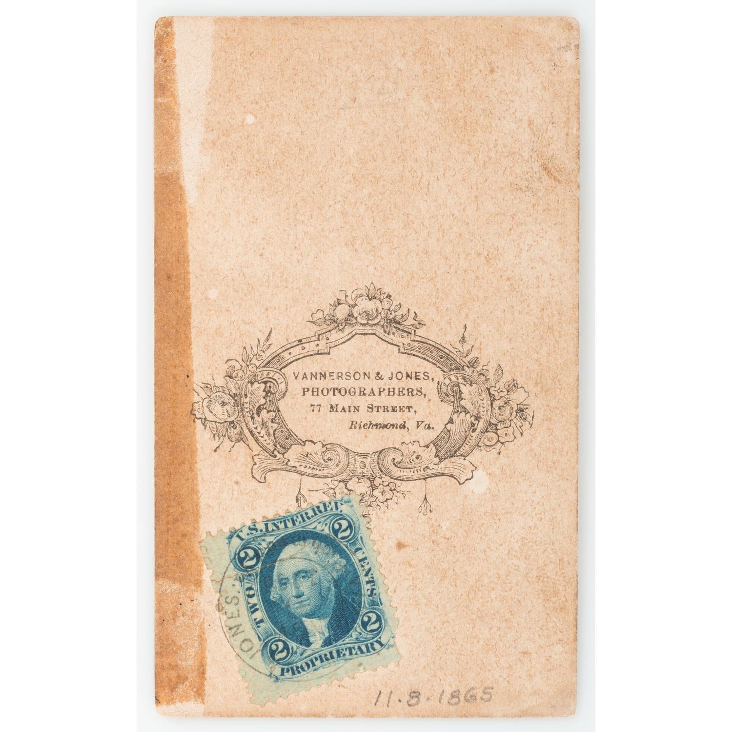 Jefferson Davis CDV, Signed and Dated to his Imprisonment in Fort Monroe