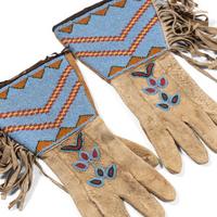 Plateau Beaded Hide Gauntlets