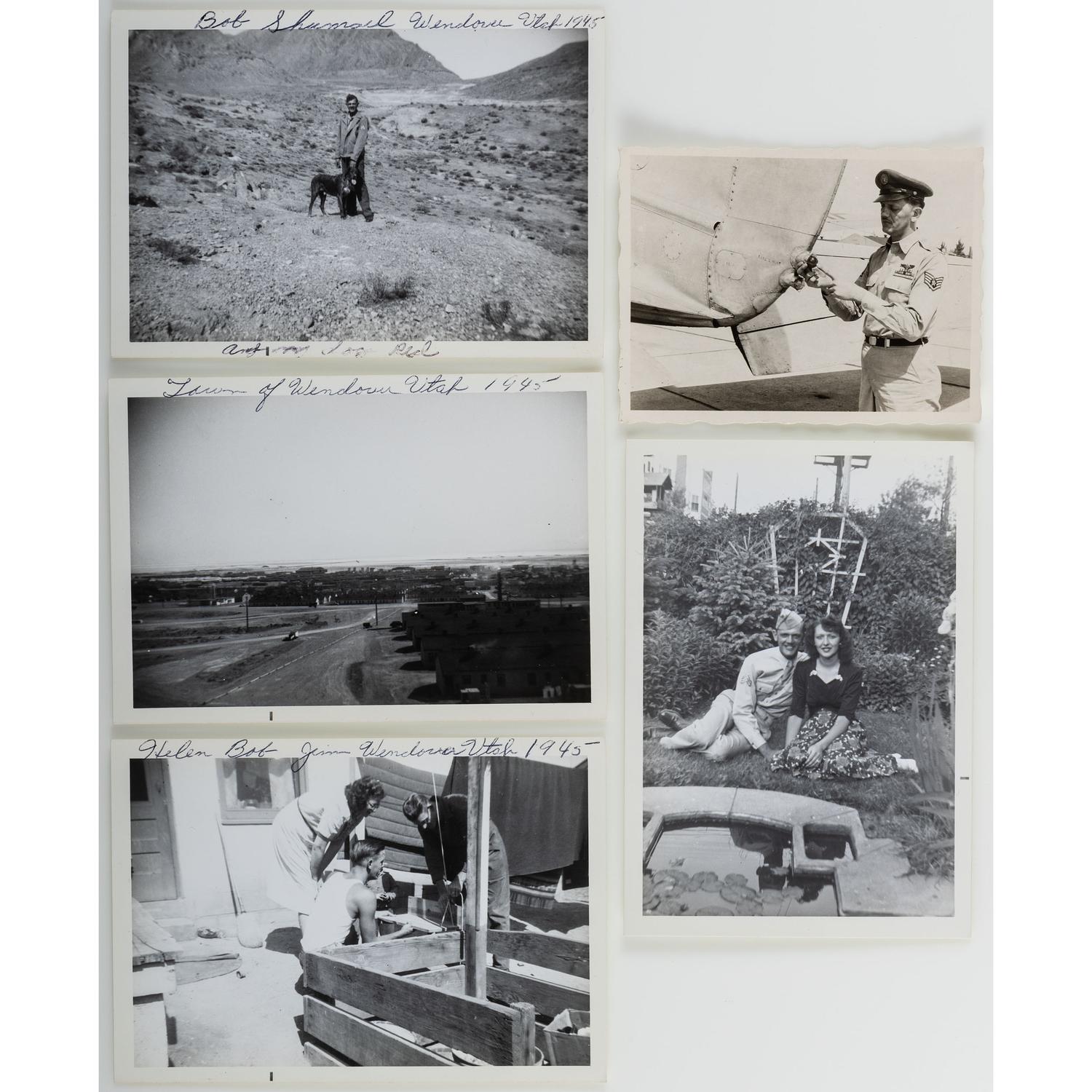 [WORLD WAR II]. SHUMARD, Sgt. Robert (1920-1967). Archive identified to Enola Gay Assistant Flight Engineer Robert Shumard, incl. photographs, autograph, and other personal ephemera.