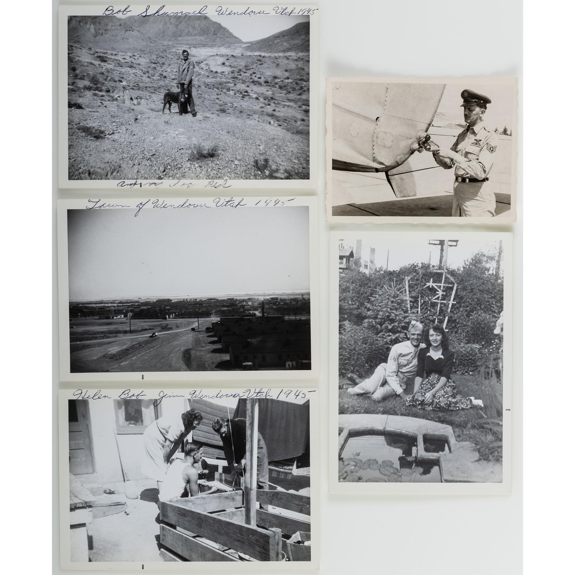 [WORLD WAR II]. SHUMARD, Sgt. Robert (1920-1967). Archive identified to Enola Gay Assistant Flight Engineer Robert Shumard, incl. photographs, autograph, and other personal ephemera.