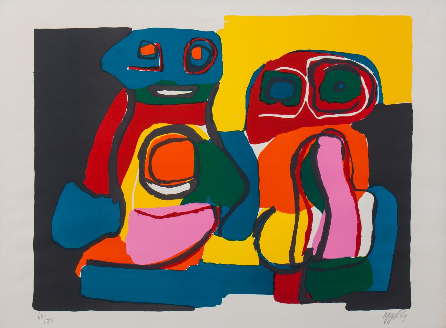 Karel Appel, (Dutch, 1921-2006), Visages, 1969
