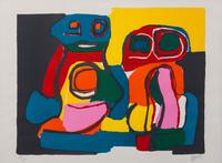 Karel Appel, (Dutch, 1921-2006), Visages, 1969