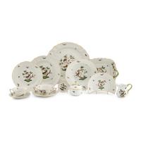 A Herend Rothschild Bird Porcelain Dinner Service