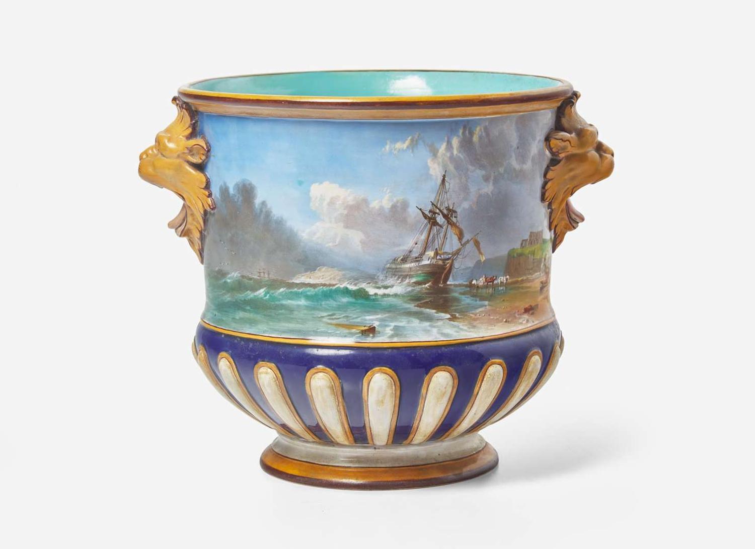 A Mintons Majolica Jardiniere, UK, 1866