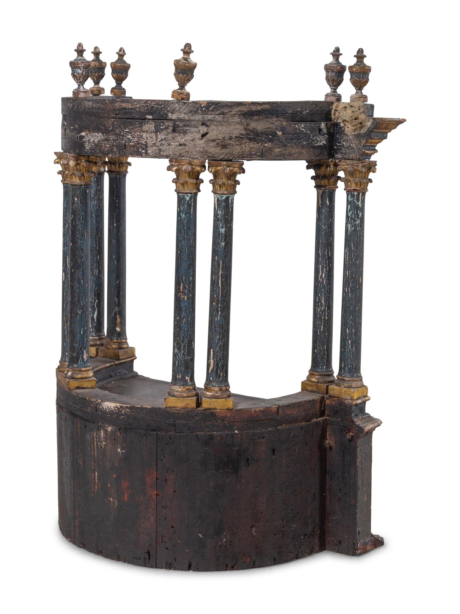 An Italian Painted Architectural Model