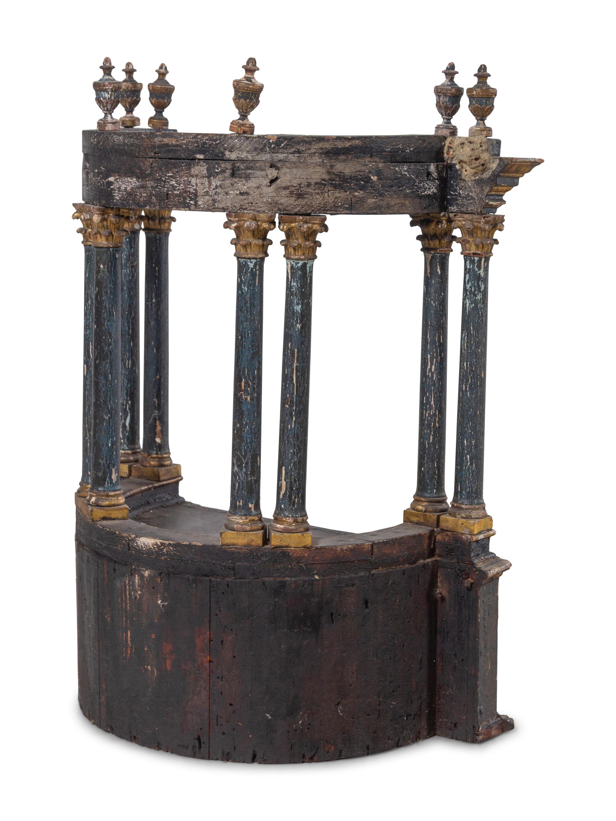 An Italian Painted Architectural Model