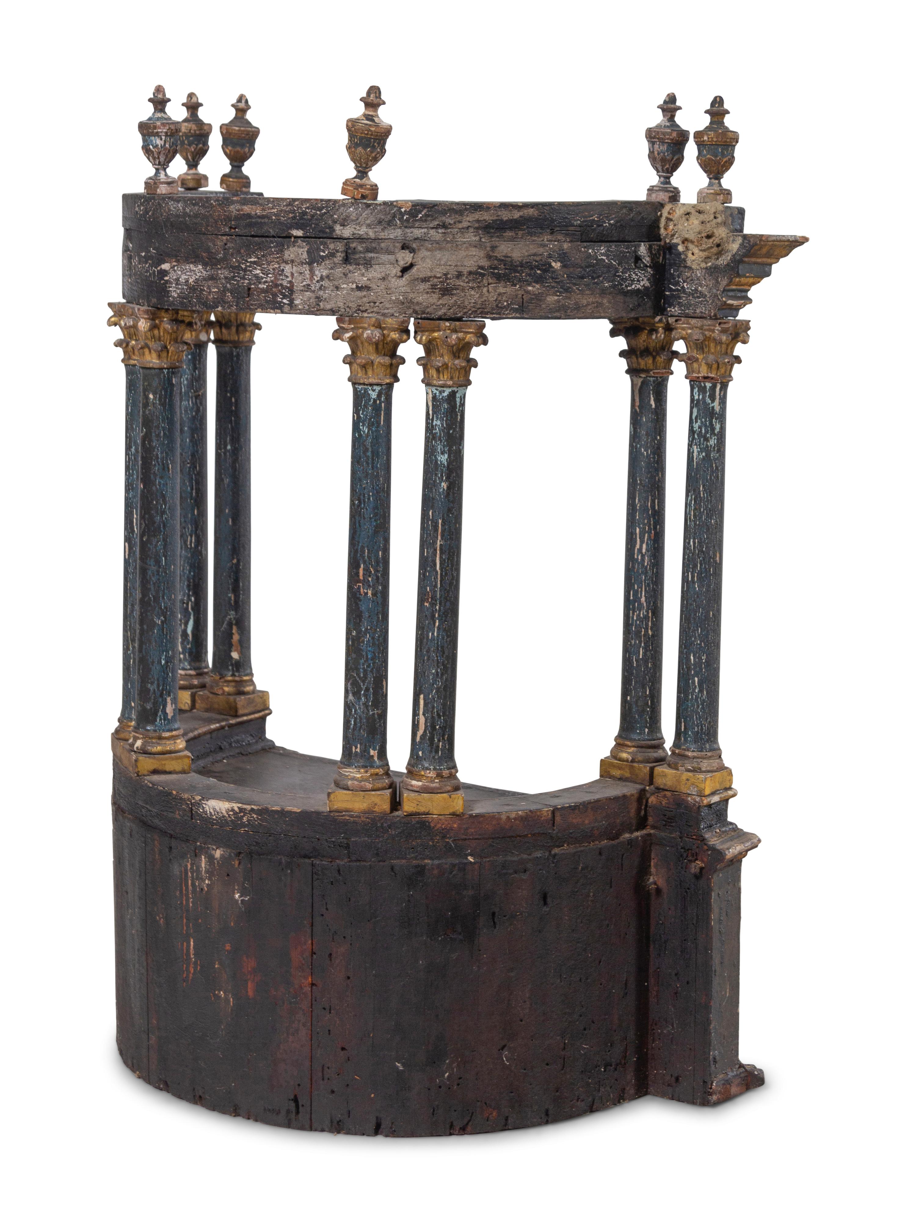 An Italian Painted Architectural Model