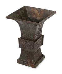 A Chinese Archaistic Bronze Five-Piece Garniture