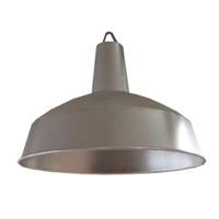 A Set of Six Industrial Aluminum Lighting Fixtures 17.5" W x 17.5" D x 14" H — France, Circa 1960