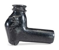 Plains Steatite Pipe Bowl, of a Buffalo