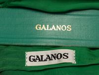 Galanos, Green Chiffon Cocktail Dress