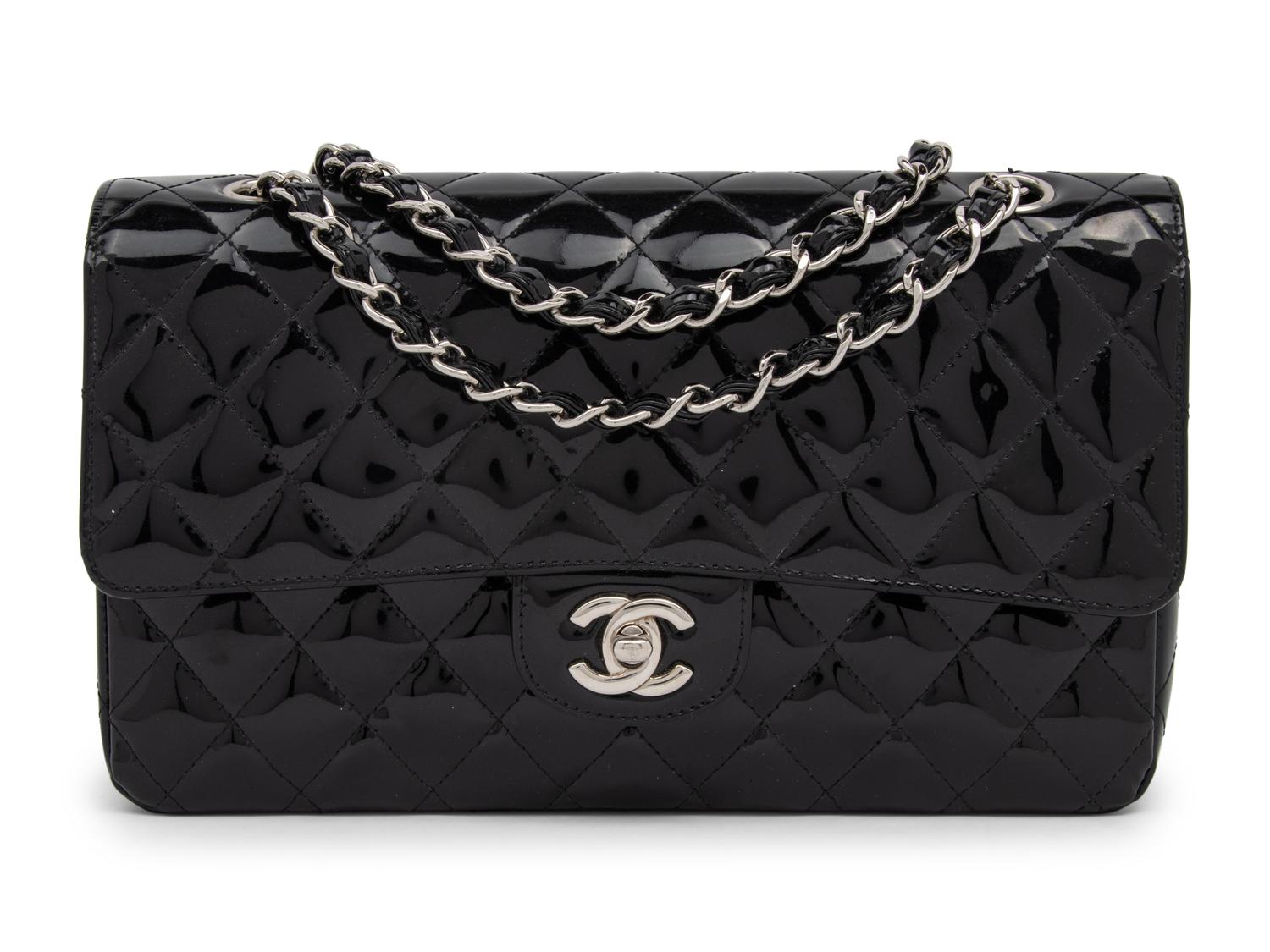 Chanel Black Patent Double-Flap Bag, 2002-03