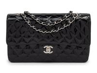 Chanel Black Patent Double-Flap Bag, 2002-03