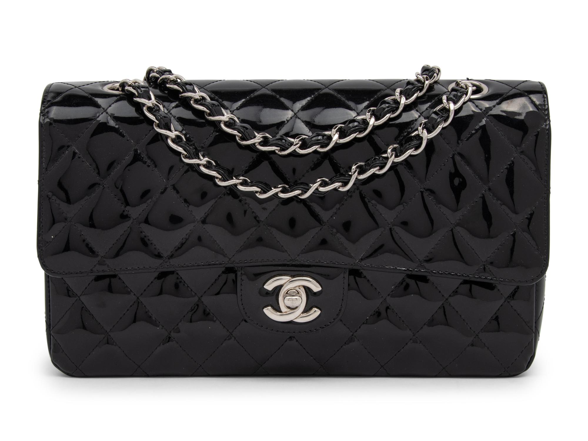 Chanel Black Patent Double-Flap Bag, 2002-03
