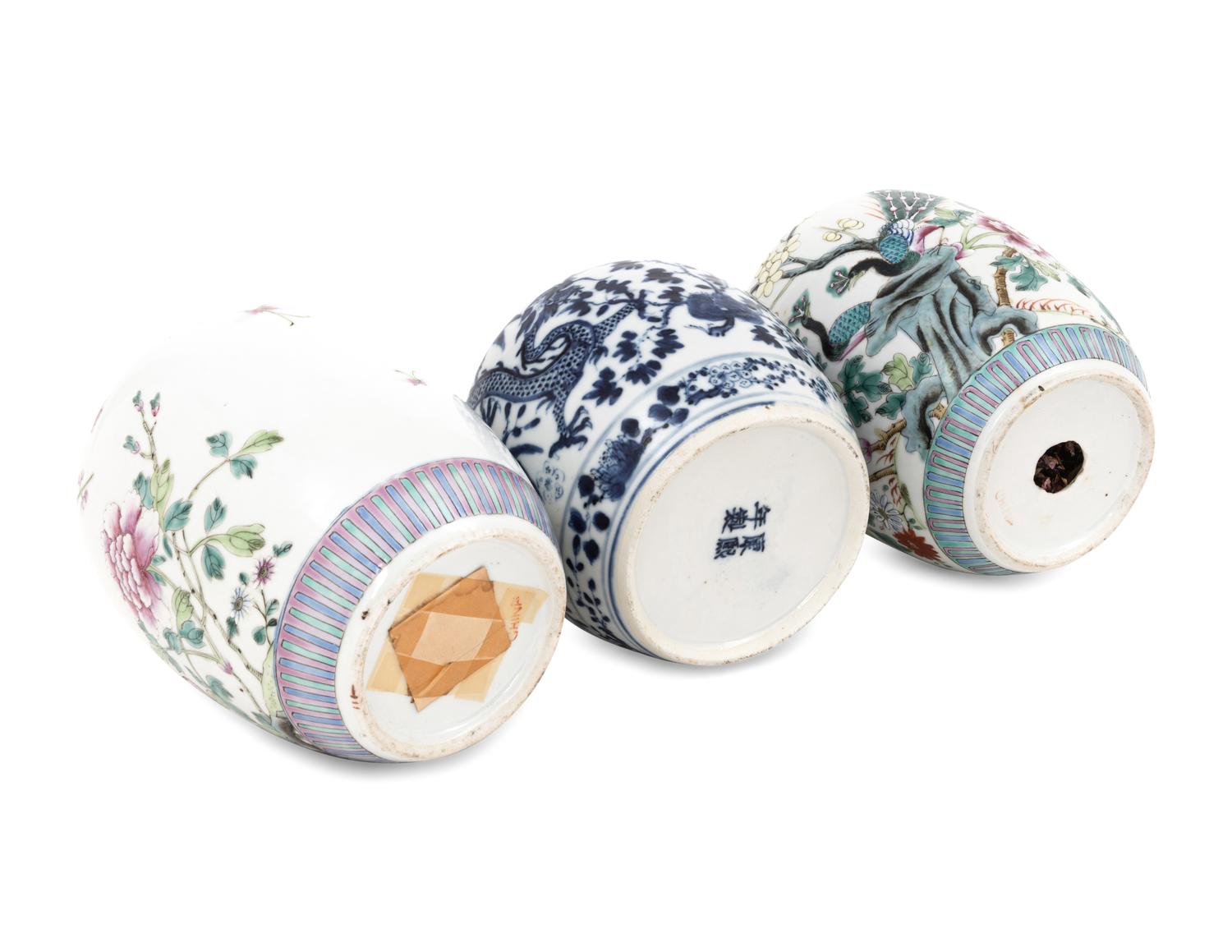 Three Chinese Porcelain Jars