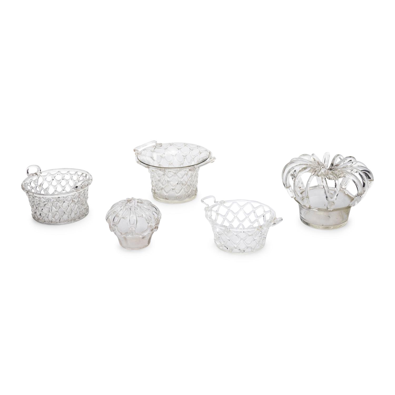 Five Blown Glass Articles