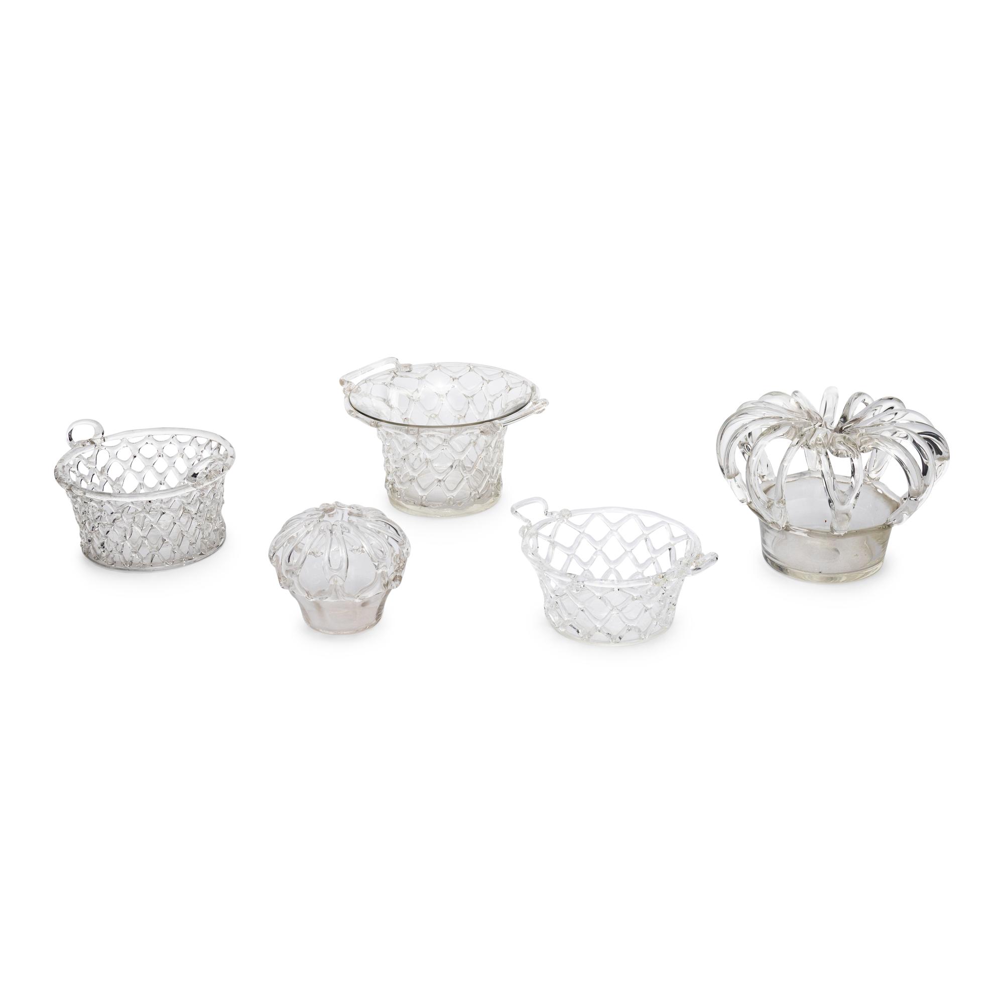 Five Blown Glass Articles