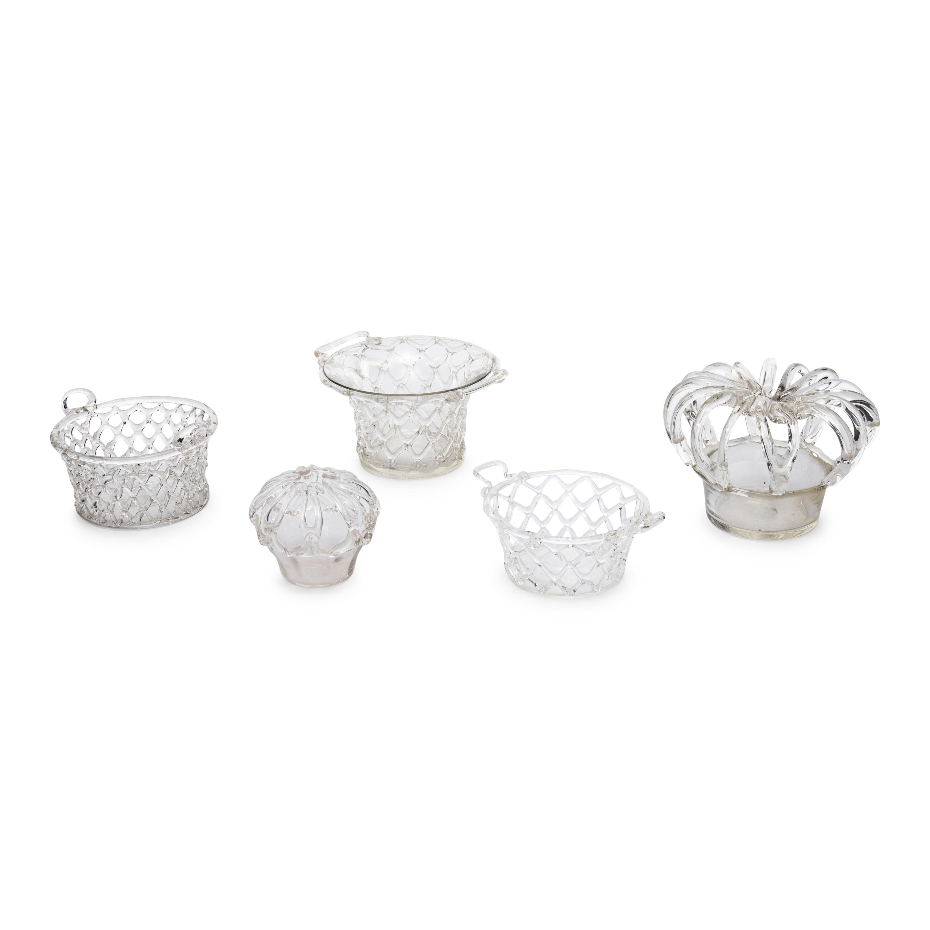 Five Blown Glass Articles