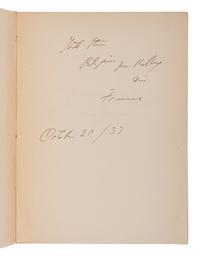 STEIN, Gertrude (1874-1946). Matisse Picasso and Gertrude Stein with Two Shorter Stories . Paris: Maurice Darantiere for the Plain Edition, 1933.