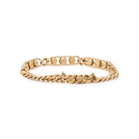 CULTURED PEARL AND YELLOW GOLD BRACELET