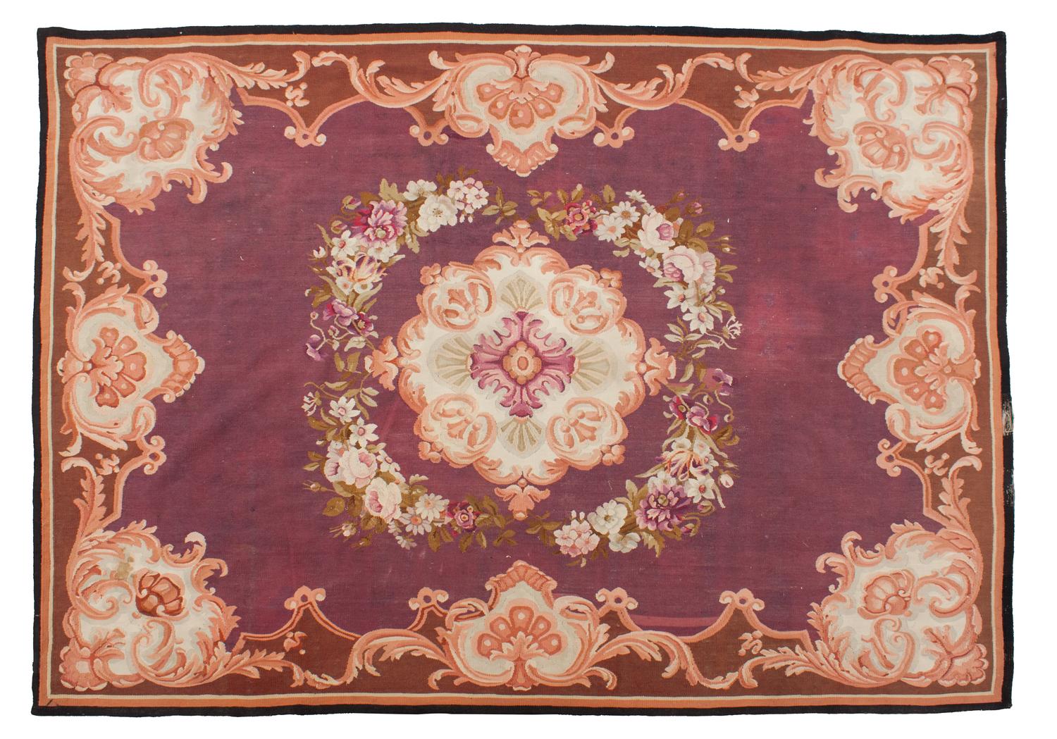 An Aubusson Tapestry Rug 7 feet 4 inches x 5 feet 4 inches. — LATE 19TH CENTURY
