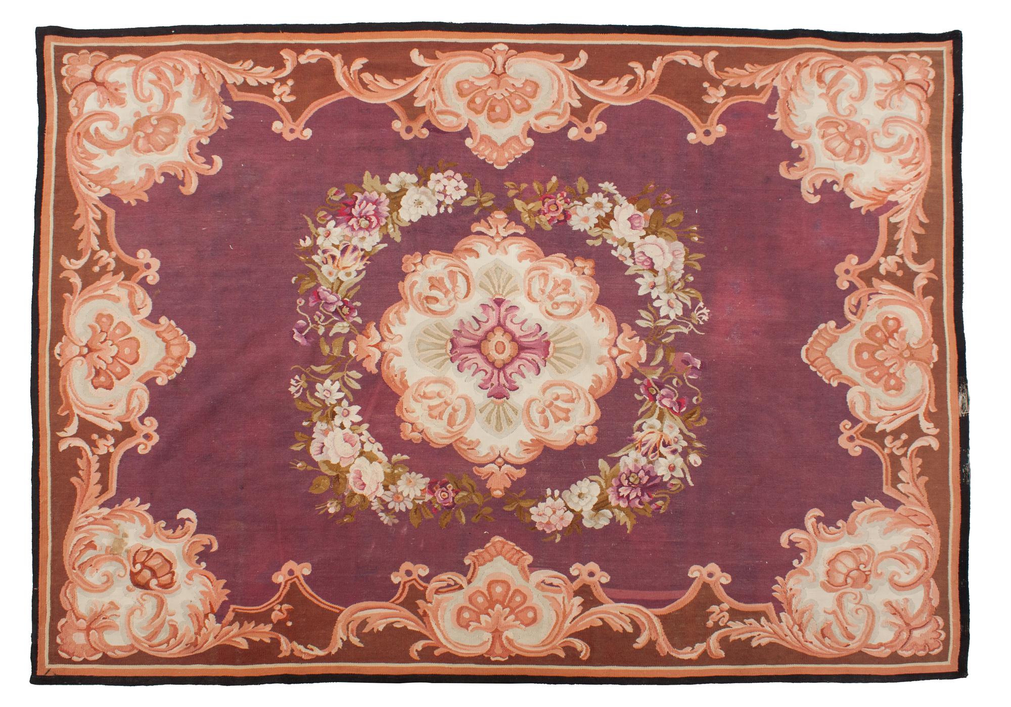 An Aubusson Tapestry Rug 7 feet 4 inches x 5 feet 4 inches. — LATE 19TH CENTURY