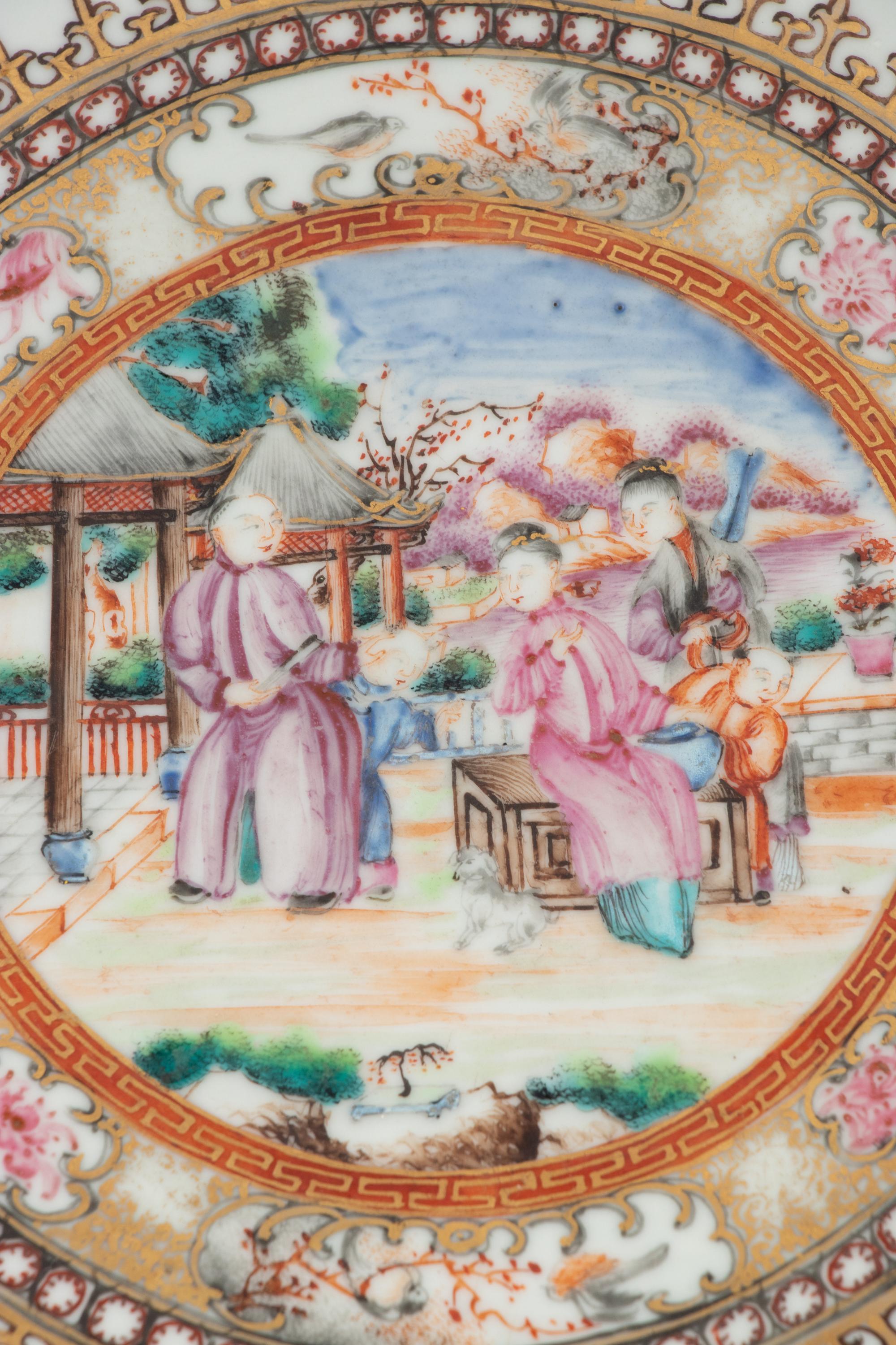 A Chinese Export Porcelain Punch Bowl