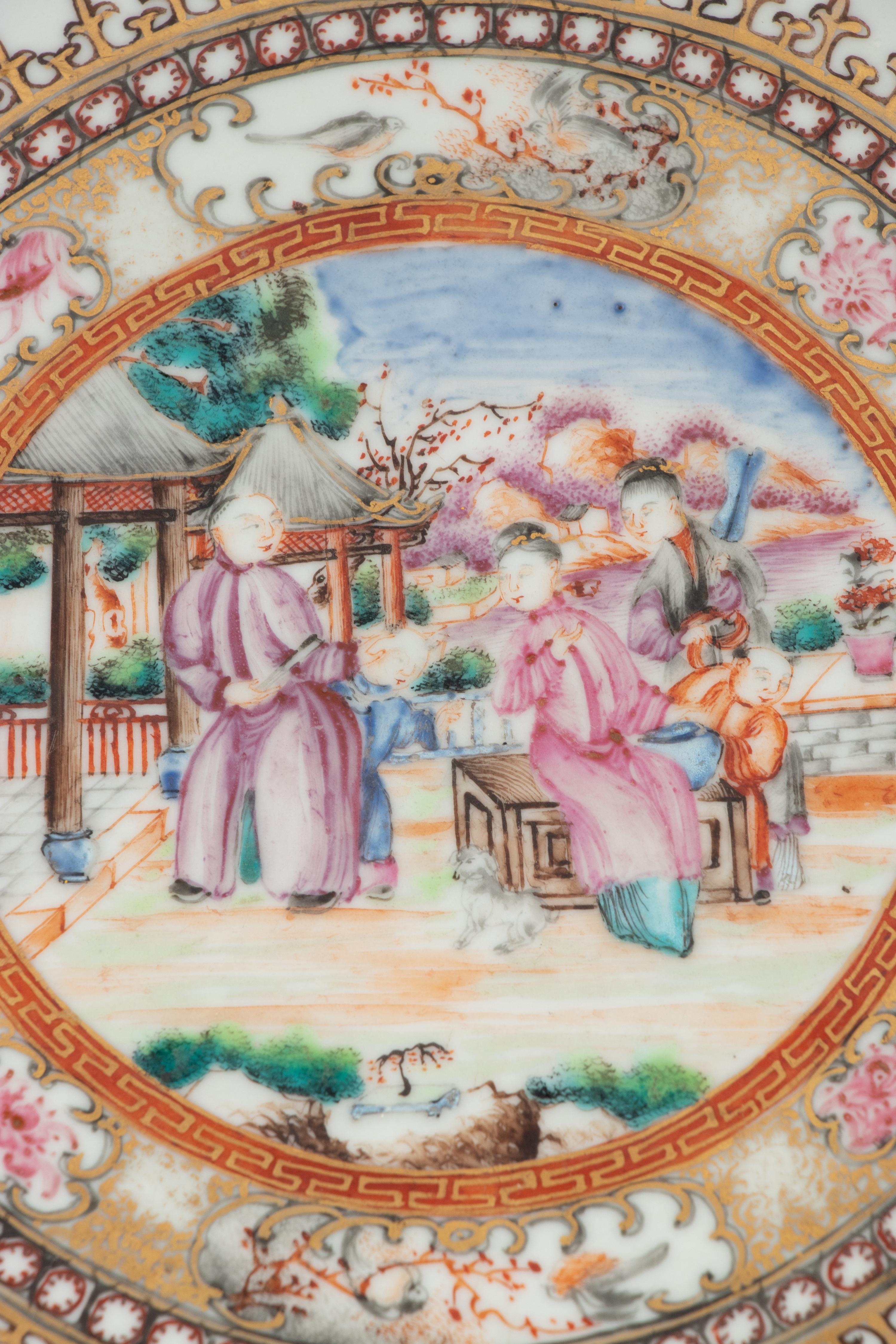 A Chinese Export Porcelain Punch Bowl
