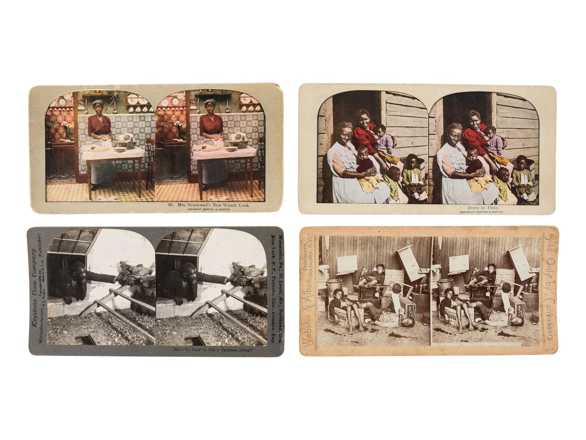 [AFRICAN AMERICANA] -- [EARLY PHOTOGRAPHY]. A group of 45 stereoviews of African American subjects, including: