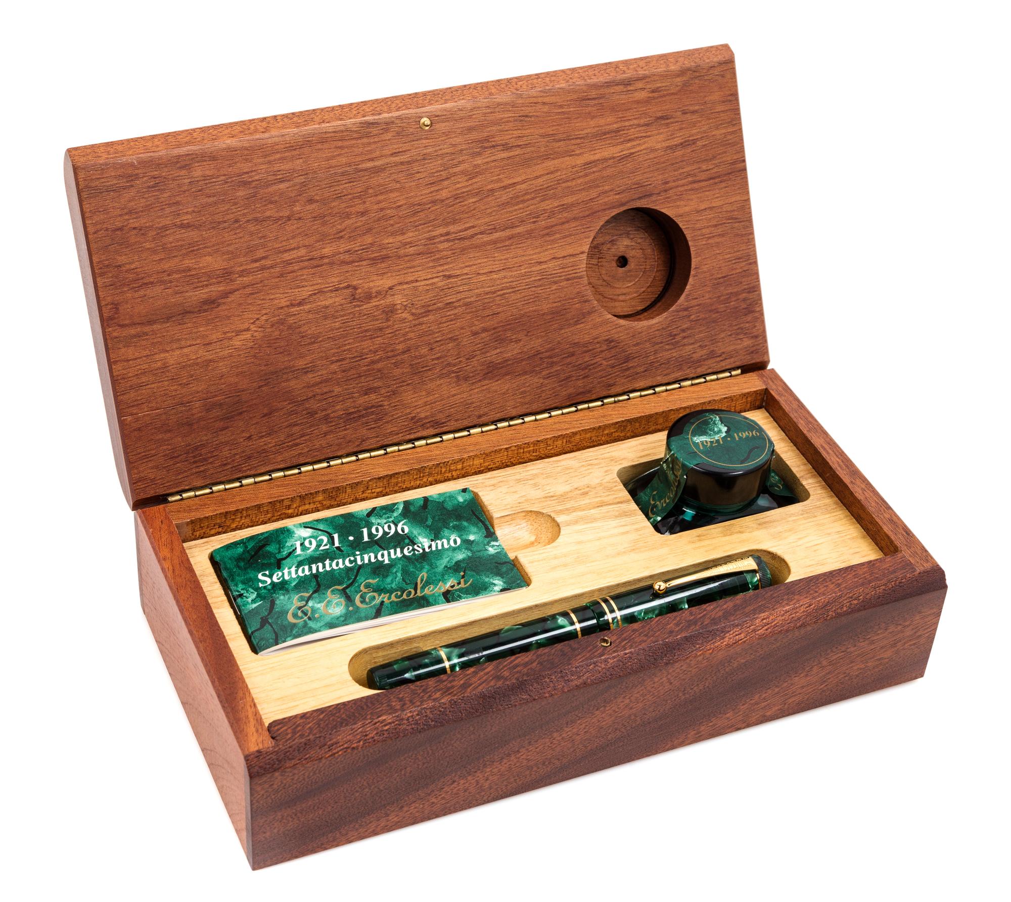An Omas E.E. Ercolessi: 75th Anniversary Limited Edition Fountain Pen and Ink Set