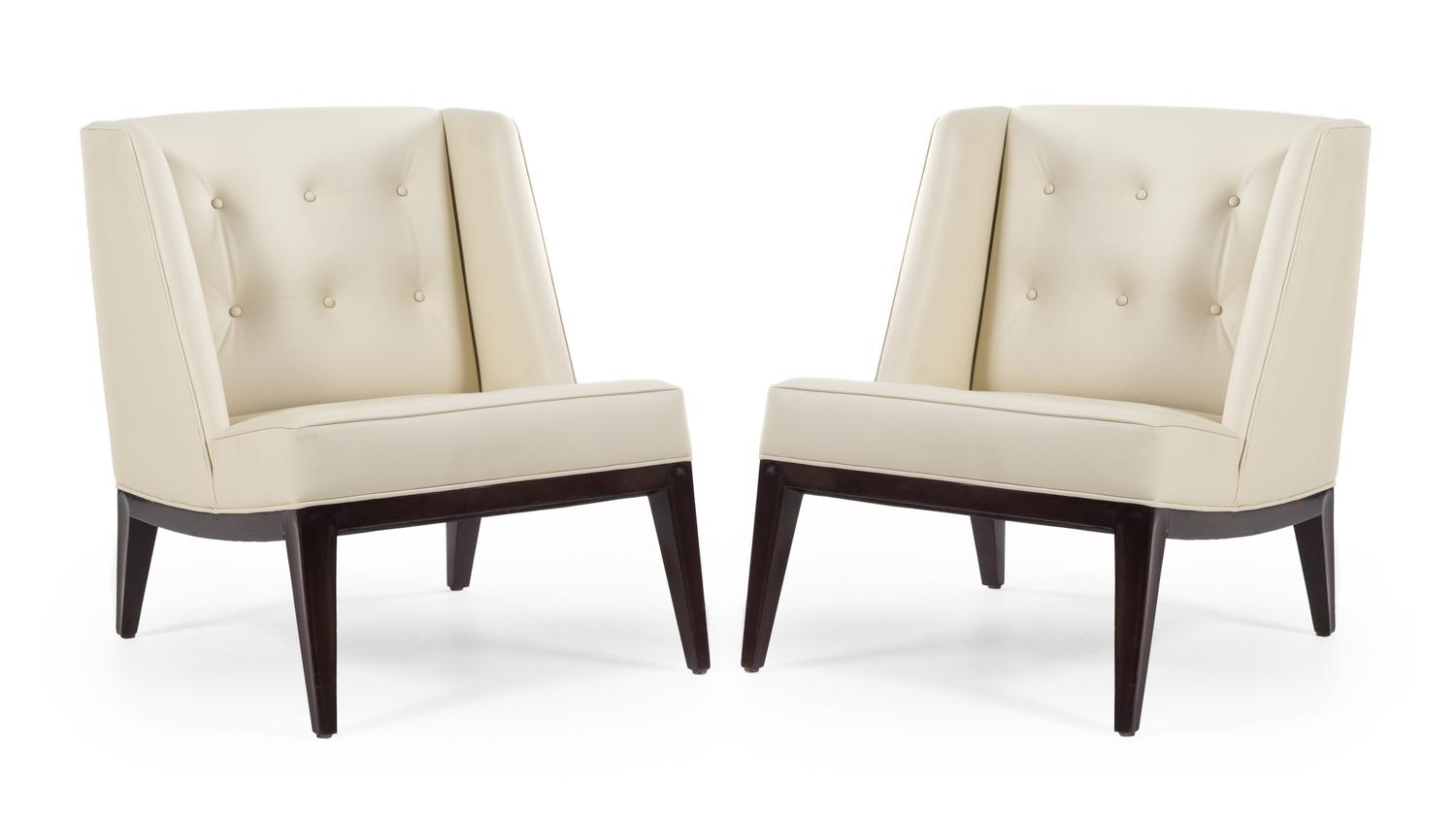 Edward Wormley (American, 1907-1995), Dunbar, c.1960, a pair of Janus Group lounge chairs