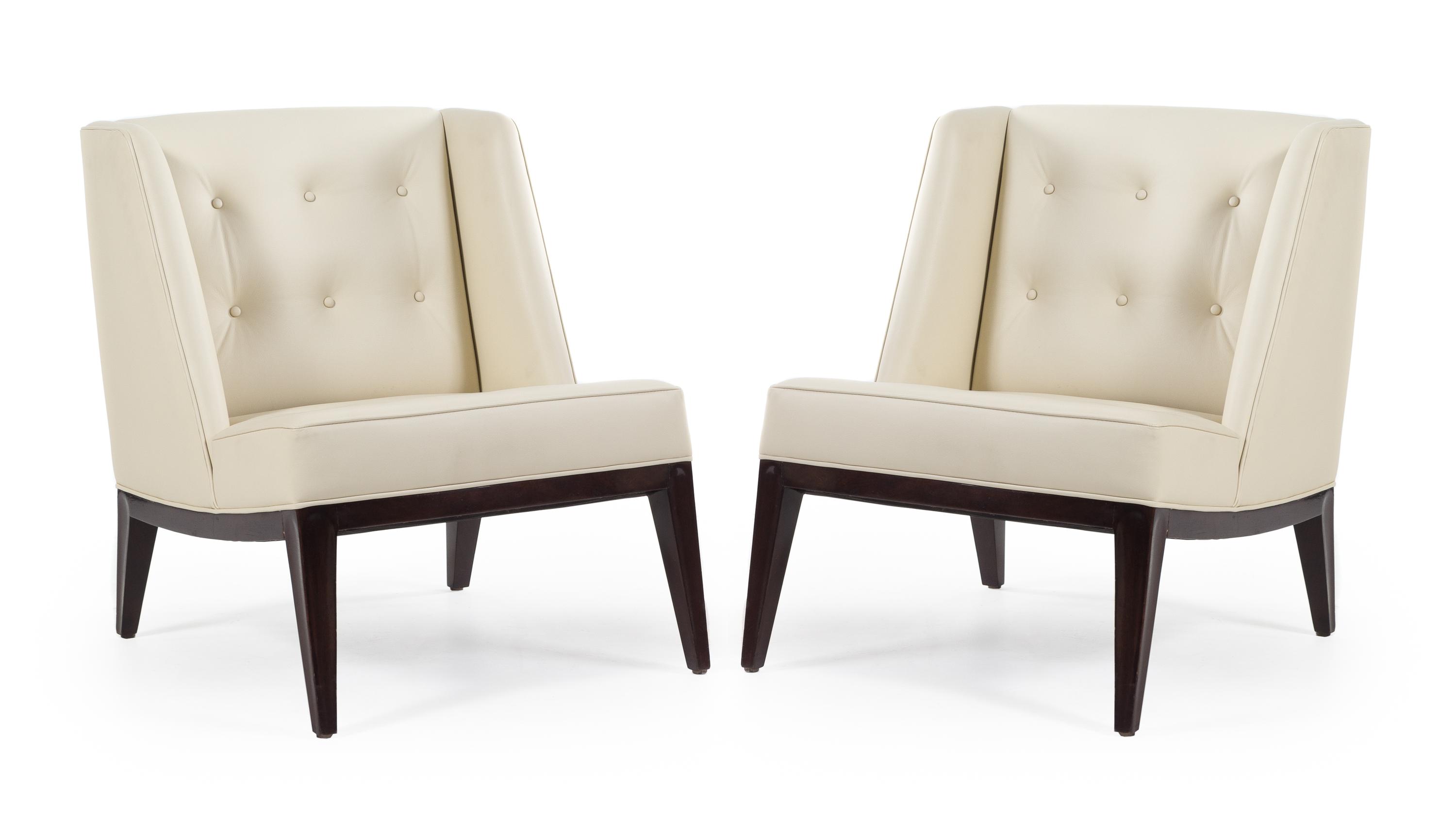 Edward Wormley (American, 1907-1995), Dunbar, c.1960, a pair of Janus Group lounge chairs