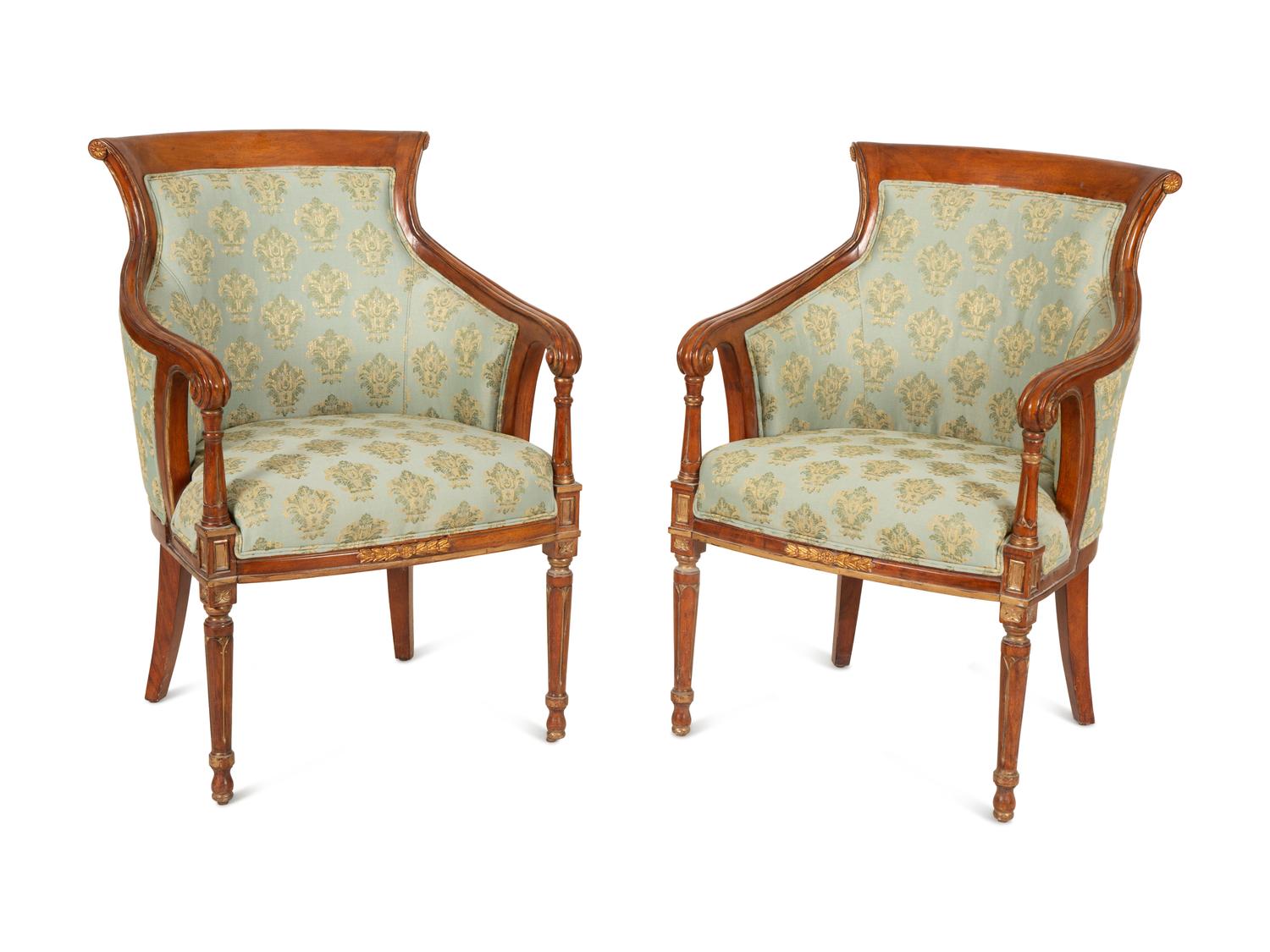 A Set of Four Directoire Style Armchairs