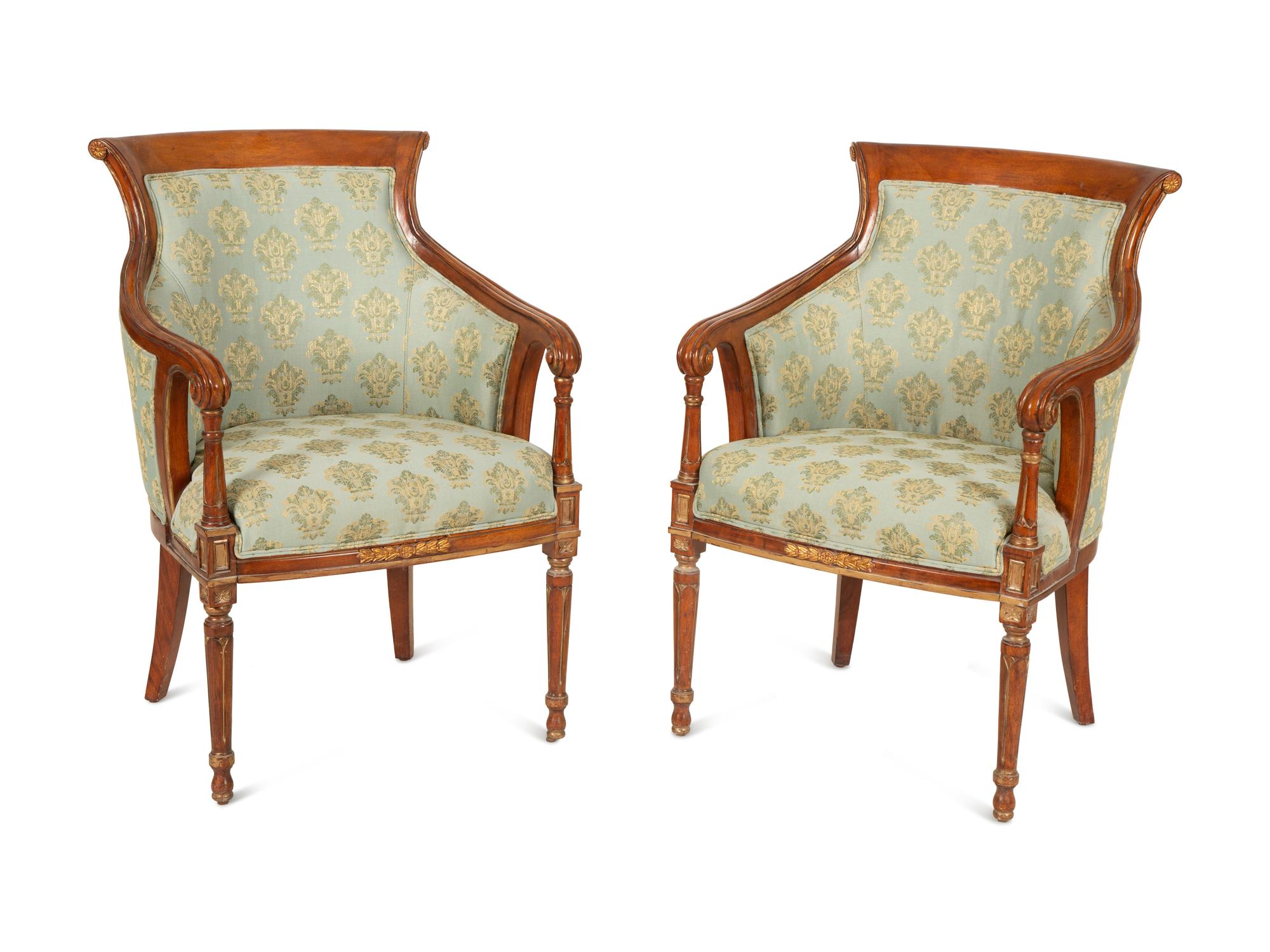 A Set of Four Directoire Style Armchairs