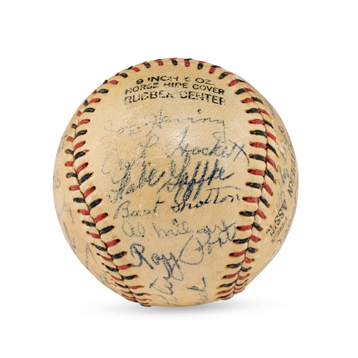 A 1942 Cleveland Indians Team Signed Autograph Baseball