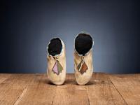 Kiowa Beaded Hide Moccasins