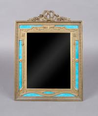 A French Ormolu and Enameled Frame, Height 14 1/2 x width 11 inches.