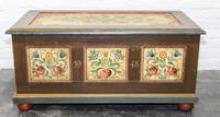 A German Painted Trunk Width 38 inches. — 20TH CENTURY