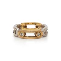 BICOLOR GOLD AND DIAMOND BAND RING