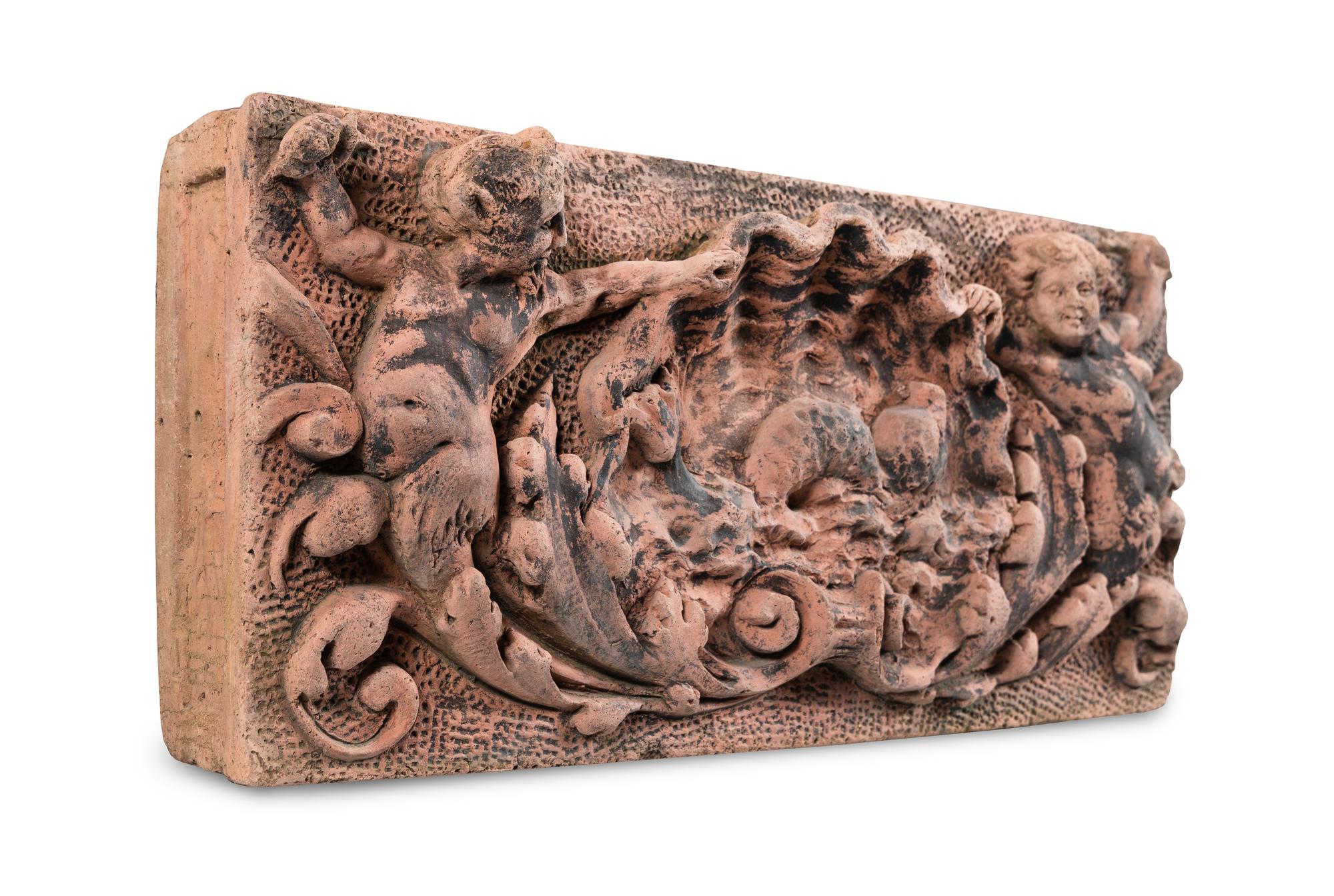 A Neoclassical Terracotta Architectural Frieze Panel