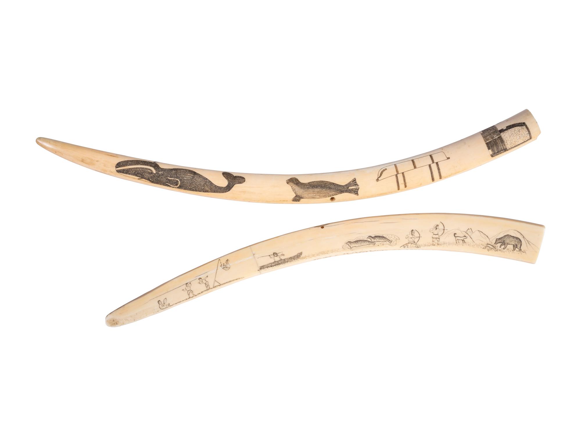 Iñupiat Decorated Cribbage Boards
