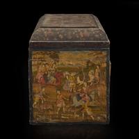 A Persian painted lacquer table chest 波斯漆器小箱 Qajar period ????