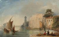 A Venetian Harbor Scene