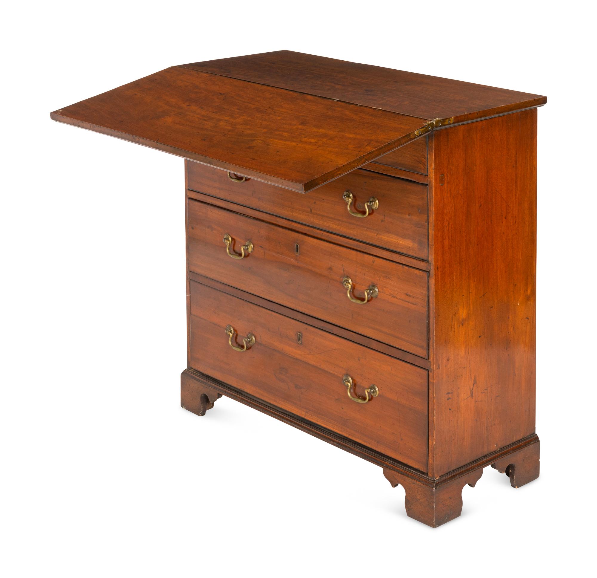 A George III Mahogany Flip-Top Bachelor's Chest