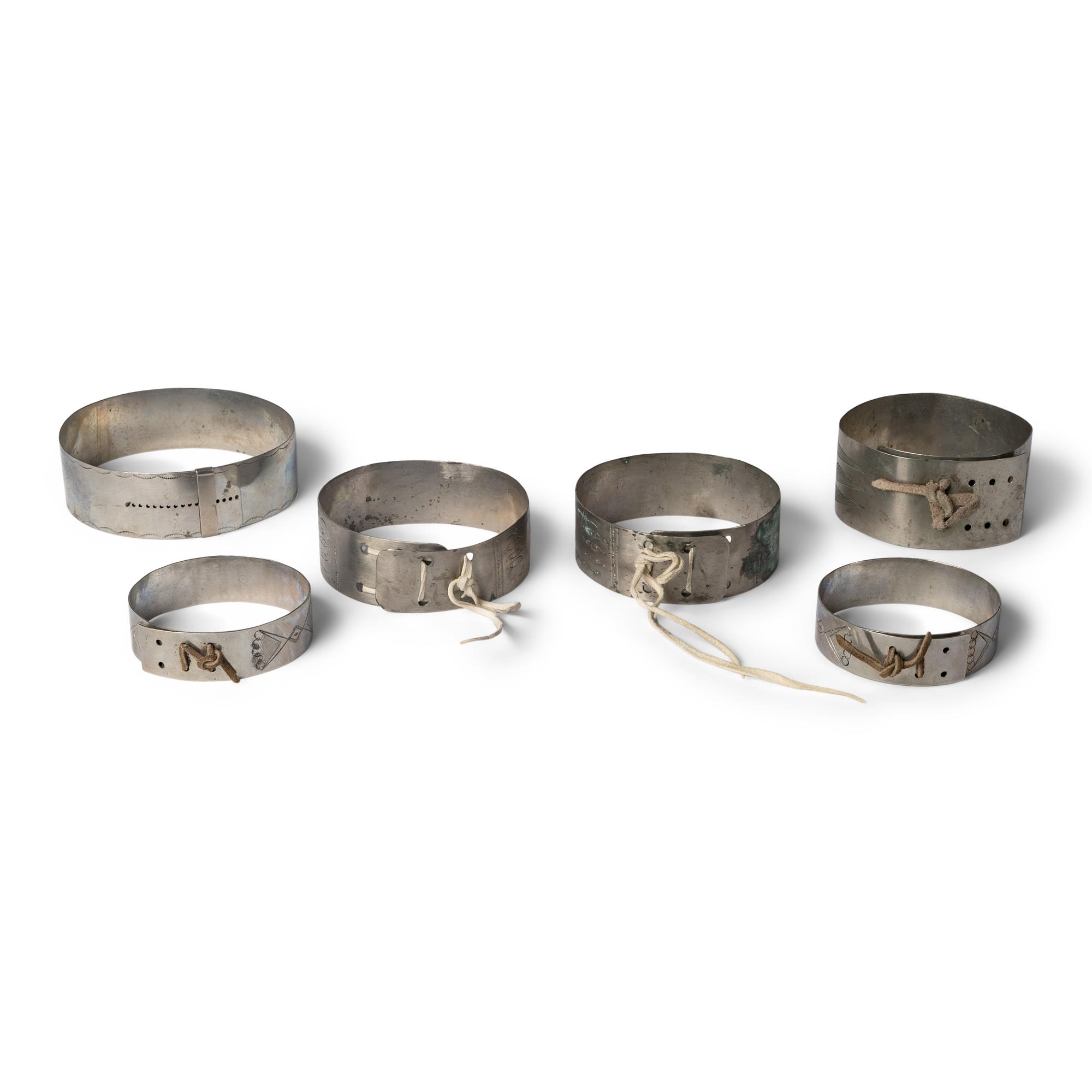 Collection of German Silver Arm Bands, Caesar Family PLUS