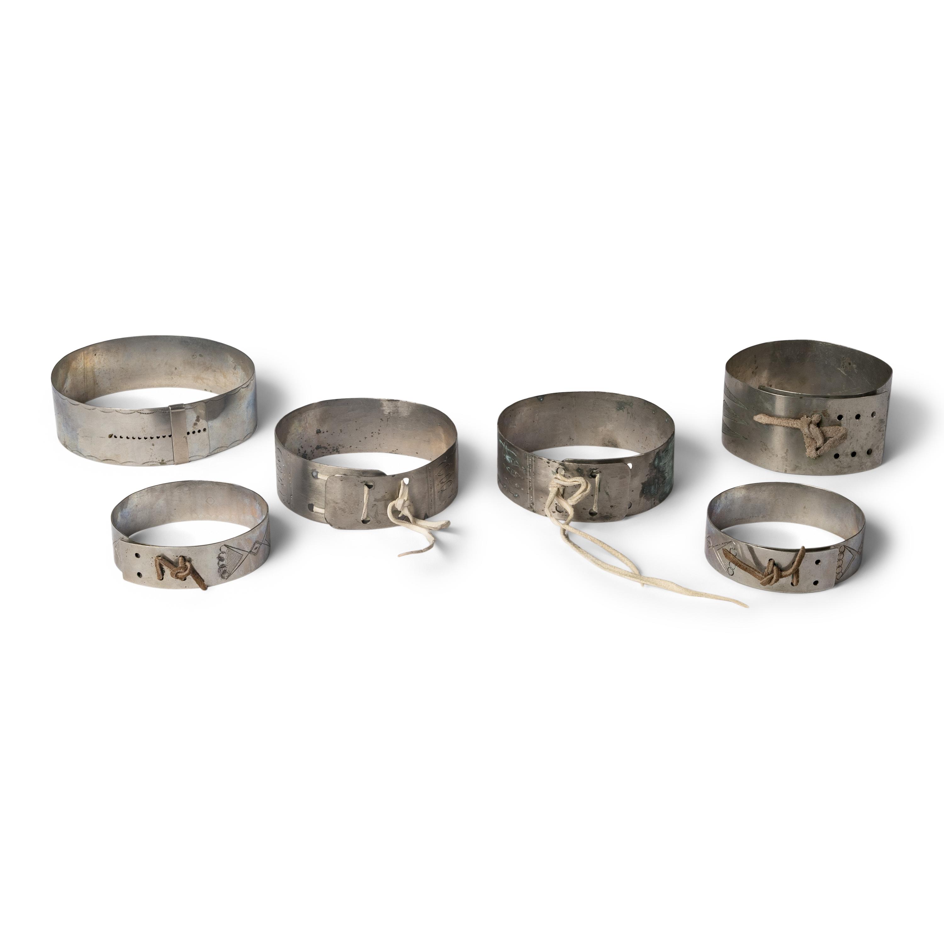 Collection of German Silver Arm Bands, Caesar Family PLUS