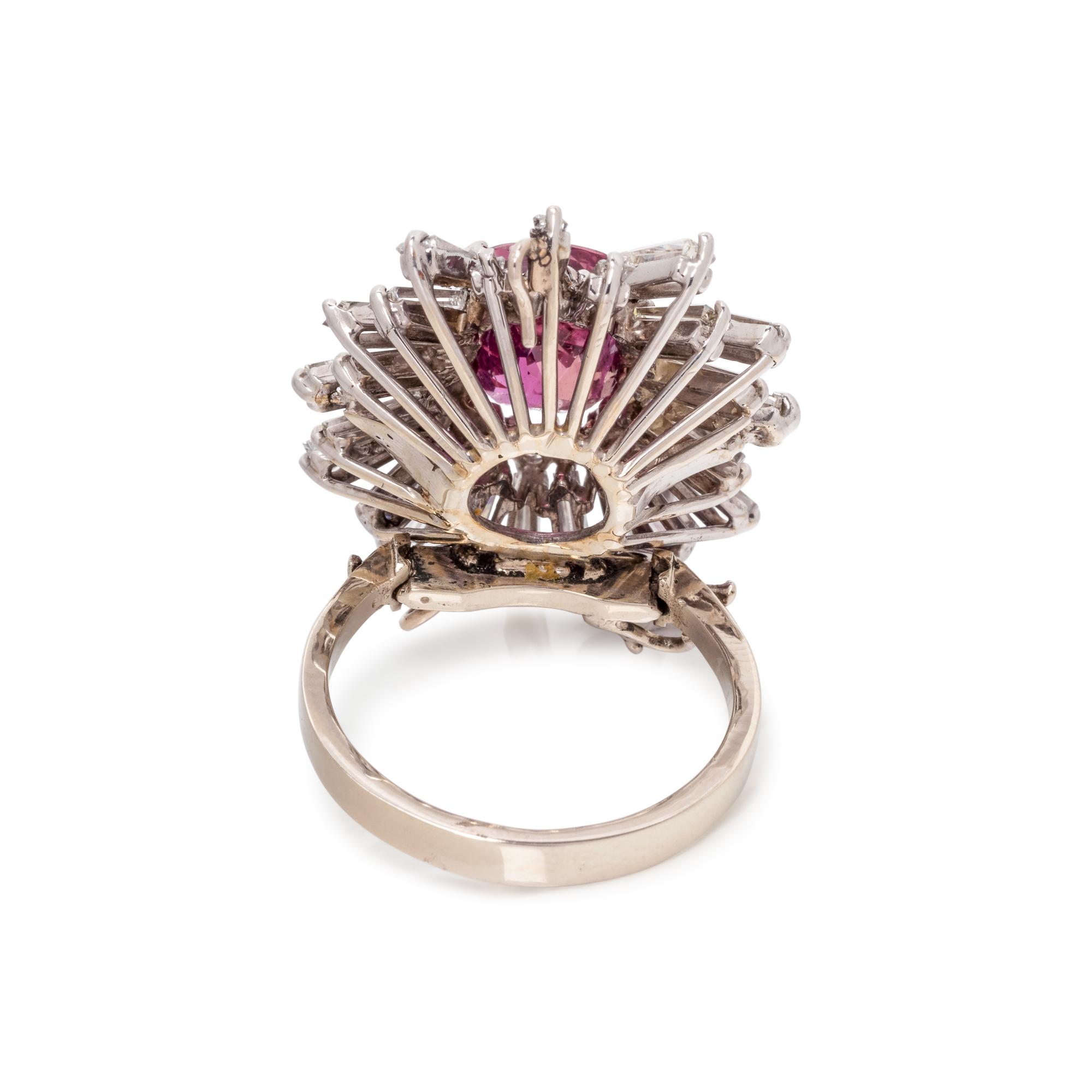 PINK SAPPHIRE AND DIAMOND CONVERTIBLE RING/PENDANT