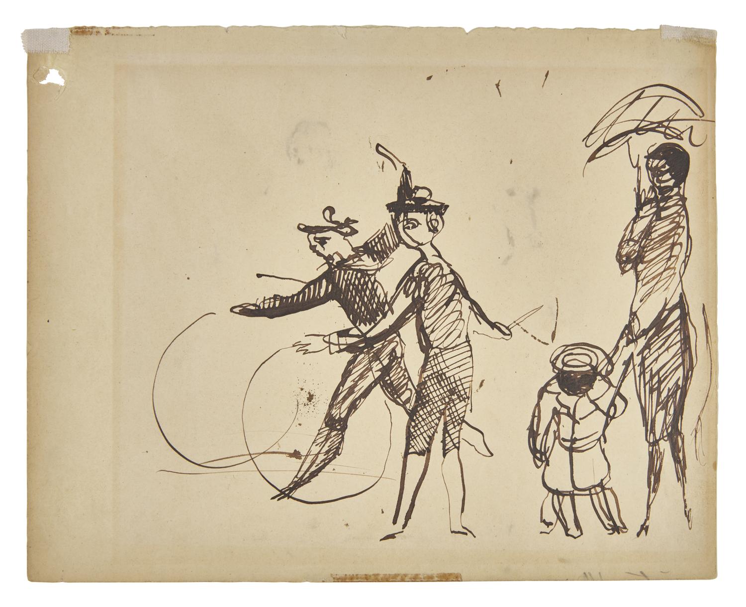 Jeunes Garçons Jouant au Cerceau , 1924-1925